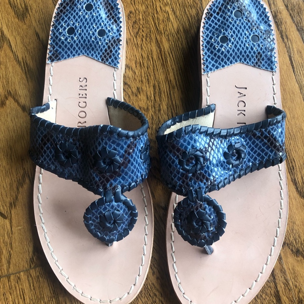 Barely used snake skin Jack Rogers Flat Sandal